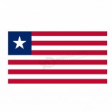 outdoor banner staan ​​veer custom geweven stof liberia land hoek vlag