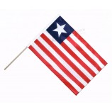 Cheap custom Liberia hand waving flags