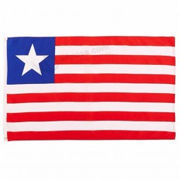 Company logo Full Printing Decoration 3X5 Liberia Flag, Celebration Custom Liberia Flag