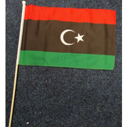 libya national hand flag libya country stick flag