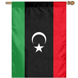 Hot selling garden decorative Libya flag with pole