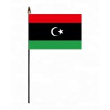 cheap custom polyester libya hand waving flags