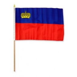 Wholesale custom high quality Liechtenstein 12x18in Stick Flag