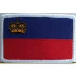 Liechtenstein Flag Embroidery Iron-on Patch Emblem White Border