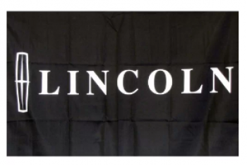 lincoln auto logo words polyester 2' x 3' house flag