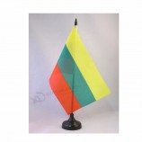 silk printing 68d polyester lithuania country table flag
