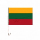 Top selling silk print lithuania Car window flags