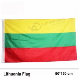 Low price wholesale  outdoor hanging  3x5ft printing polyester national  lithuania flag