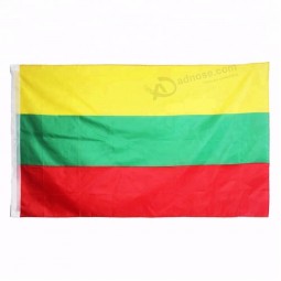 polyester digital print lithuania flag 3x5 LTU flag