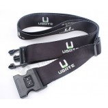 Wholesale Promotional Custom design logo polyester luggage belts with lock