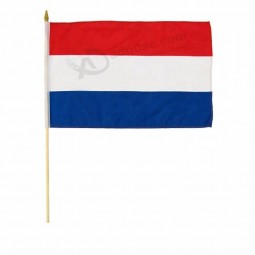 Wholesale promotional polyester Luxembourg hand held flag