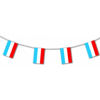 Decorative Mini Polyester Luxembourg Bunting Banner Flag