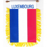 Wholesale Polyester car hanging Luxembourg mirror flag