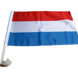 Digital Printing Polyester Mini Luxembourg Flag For Car Window