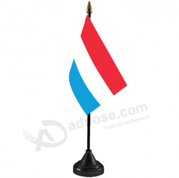 Office polyester Luxembourg National desk table Flag