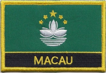 macau country flag embroidered blazer badge patch