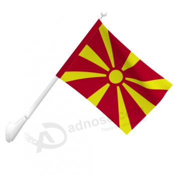 вязаный полиэстер настенный национальный флаг мадедонии