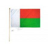 wholesale superstore 3x5 3'x5' madagascar polyester flag with 5' (foot) flag pole Kit with wall mount bracket & screws (imported)