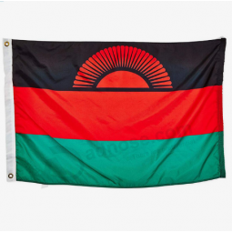 Vivid color promotional outdoor Malawi country flags