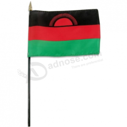 National hand flag Malawi country stick flag