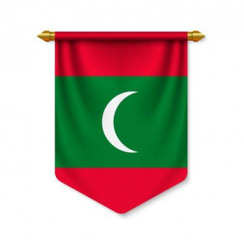 high quality polyester wall hanging maldives pennant flag banner