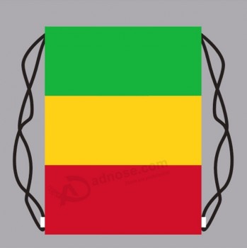 Customized Mali flag small cloth cotton drawstring bag custom printing