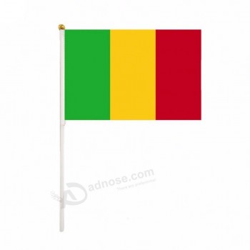 Hot sell Promotion fans   MALI nation flag hand flag