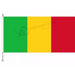 Cheap 100D Polyester Mali Red Flag Yellow Green