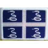 martinique flag iron-on patch emblem white border