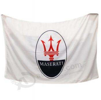 factory custom polyester maserati logo advertising banner flag