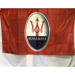 impresión personalizada poliéster maserati logo publicidad banner