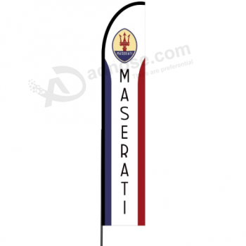 printed business advertising maserati polyester swooper flag
