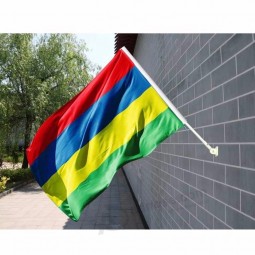 Knitted Polyester Outdoor wall mounted Mauritius flag