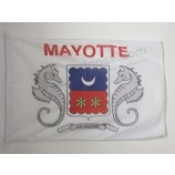bandeira de mayotte 2 'x 3' para exterior - região francesa de bandeiras de mayotte 90 x 60 cm - poliéster de malha com tiras 2x3 pés com anéis
