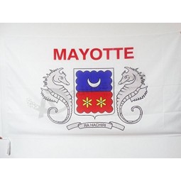 Mayotte flag 18 '' x 12 '' cordones - región francesa de mayotte small flags 30 x 45cm - banner 18x12 in