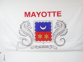 Mayotte Flag 2' x 3' for a Pole - French Region of Mayotte Flags 60 x 90 cm - Banner 2x3 ft with Hole