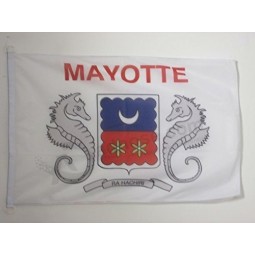 bandera mayotte 2 'x 3' para exteriores - región francesa de banderas mayotte 90 x 60 cm - banner 2x3 pies de poliéster de punto con anillos