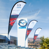 auto show large polyester mazda advertising swooper flag