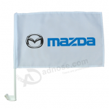knitted polyester mini mazda logo flag for Car window
