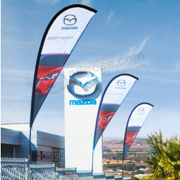 Advertising Mazda tear drop flag Mazda beach flags