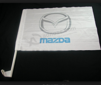 kundenspezifische Mazda-Autofenstergroßhandelsflagge mit Pfosten