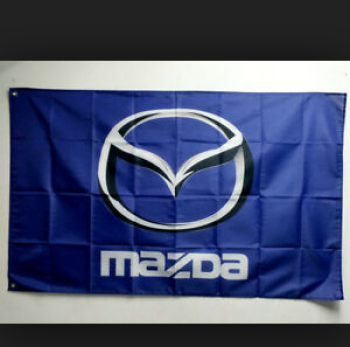 Polyester-Digitaldruck 3x5ft kundenspezifische Logo Mazda-Werbungsflagge