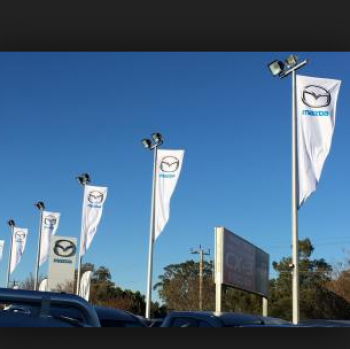 bandiera di rettangolo di Mazda volante all'aperto per la pubblicità
