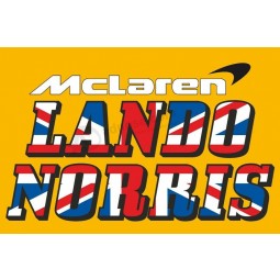 Lando Norris McLaren Flagge 35x53 Zoll (90x135cm)
