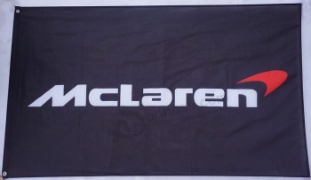 Nuevas banderas de carreras de carreras de coches para bandera mclaren negra 3x5 pies