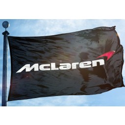 mclaren flag banner 3x5 ft UK Automotive Wall Garage negro