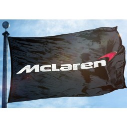 mclaren flag banner 3x5 ft UK automotive wall garage black