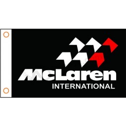 Car flag mclaren banner 3ftx5ft 100% polyester 02-in flags, banners
