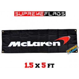details about mclaren flag banner performance Car parts shop garage (18x58 in)