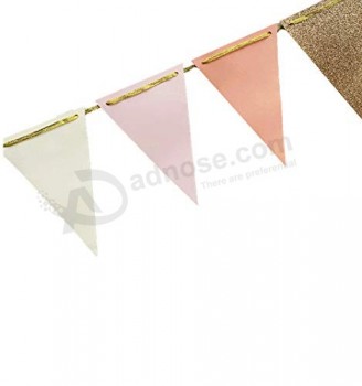 Fonder Mols 10-Fuß-Dreieck Ammer Papier Girlande Dekorationen Stamm Party Banner für Hochzeitsfeier, Baby-Dusche